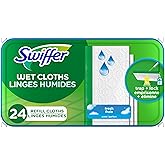 Swiffer Sweeper Wet Mopping Cloth Refills for Floor Mopping and Cleaning, Multi-Surface Floor Cleaner, Fresh Scent, 24 count
