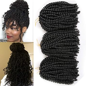 Amazon Com Spring Twist Hair 3pcs Crochet Braids 8 Ombre Black