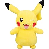 Pokemon 12" Large Winking Pikachu Plush - Officially Licensed - Generation 1 Figure - Authentic Soft Stuffed Animal Toy - Gift for Kids, Boys, Girls - 2+