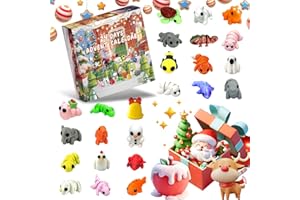 GENERIC 2025 Advent Calendar Christmas Gift Box Set - 24pcs D Printed Mini Animal Advent Calendar 24 Days for Christmas Party Favors Kids Adult