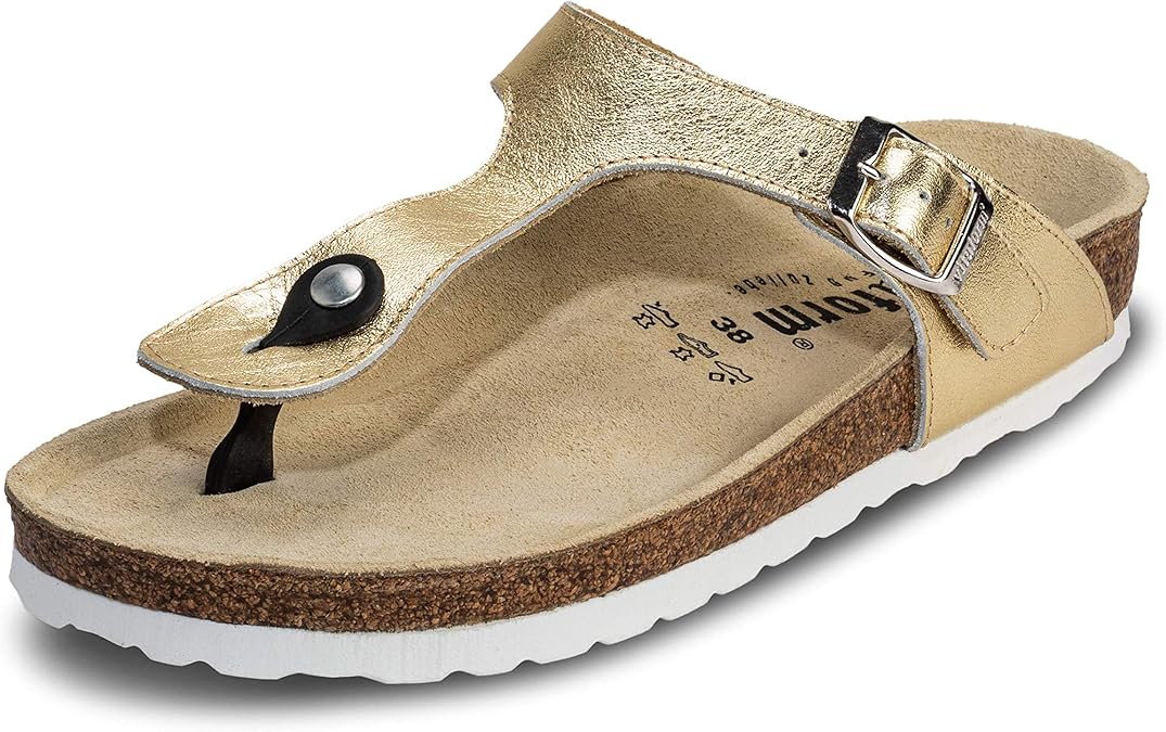 VITAFORM® Women's Toe Separator Sandals Genuine Leather with Natural