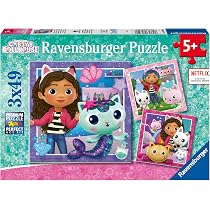 Amazon.com: Ravensburger Gabby's Dollhouse 3 x 49 Piece Jigsaw ...