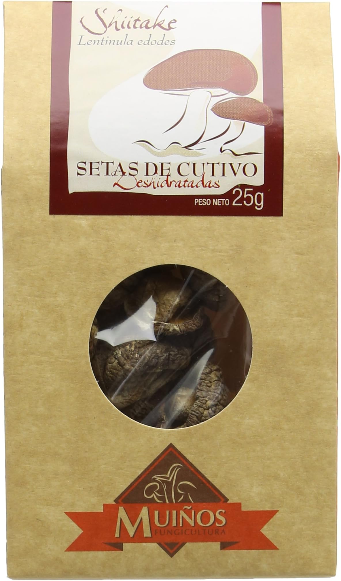 Porto Muinos Dried Shiitake Mushrooms 25 g (Pack of 4)