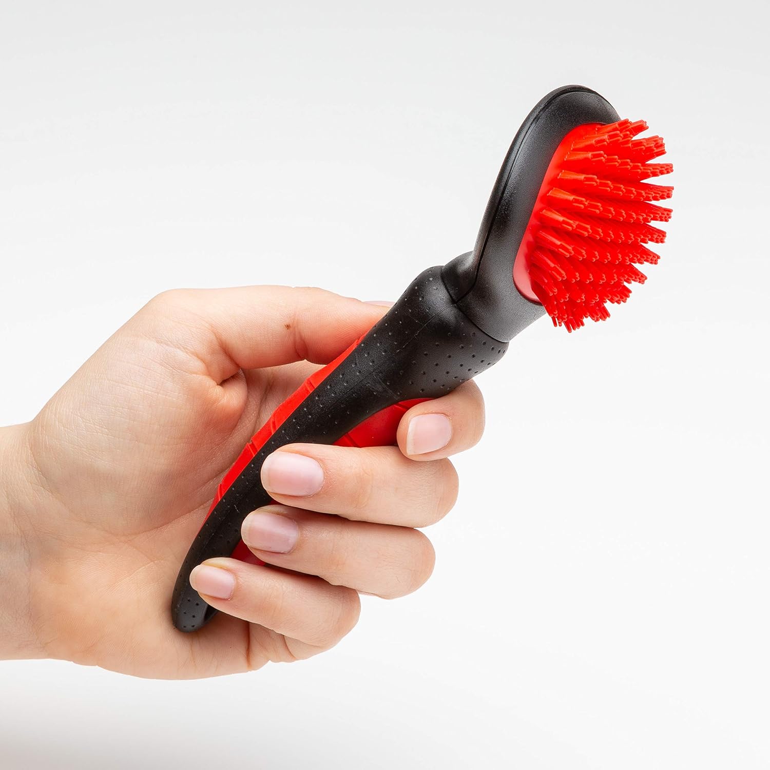Mikki Dog, Puppy, Cat Grooming Massage Slicker Brush - Gentle, Relaxing Grooming - Small, Black/Teal - Image 4