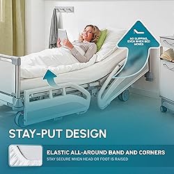 White Classic Fitted Hospital Bed Sheets Set of