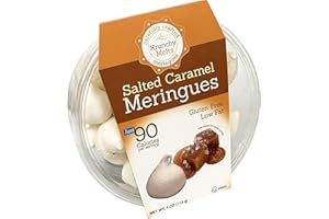 Krunchy Melts Original Meringue Cookies | Salted Caramel Flavor | Only 90 Calories Per Serving | Low Fat, Gluten Free, Dairy Free (4 Oz)