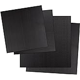 Kalolary Carbon Fiber Board Plate 240 X 240 X 1 MM, Carbon Fiber Sheets | Available in 0.5mm 1mm 1.5mm 2mm 2.5mm 3mm 4mm Plain Weave Carbon Fiber Sheets 100% 3K Glossy Surface Carbon Fiber Plate