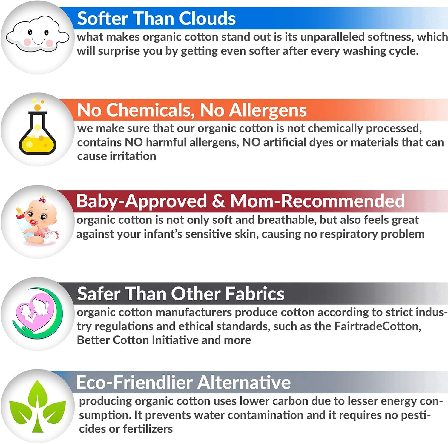 Baby Mittens Newborn - 100% Organic Cotton, Soft No Scratch Gloves - Hypoallergenic Infant Hand Mittens with Elastic Wrist - Cute Mitts for Boy or Girl 0-6 months: Clothing