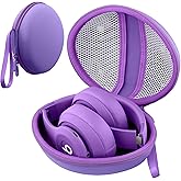 co2CREA for Beats Studio Pro / Studio3 / Solo4 / Solo3 Headphones, Hard Travel Case Compatible with Beats Wireless On-Ear Headphones (Purple Case)