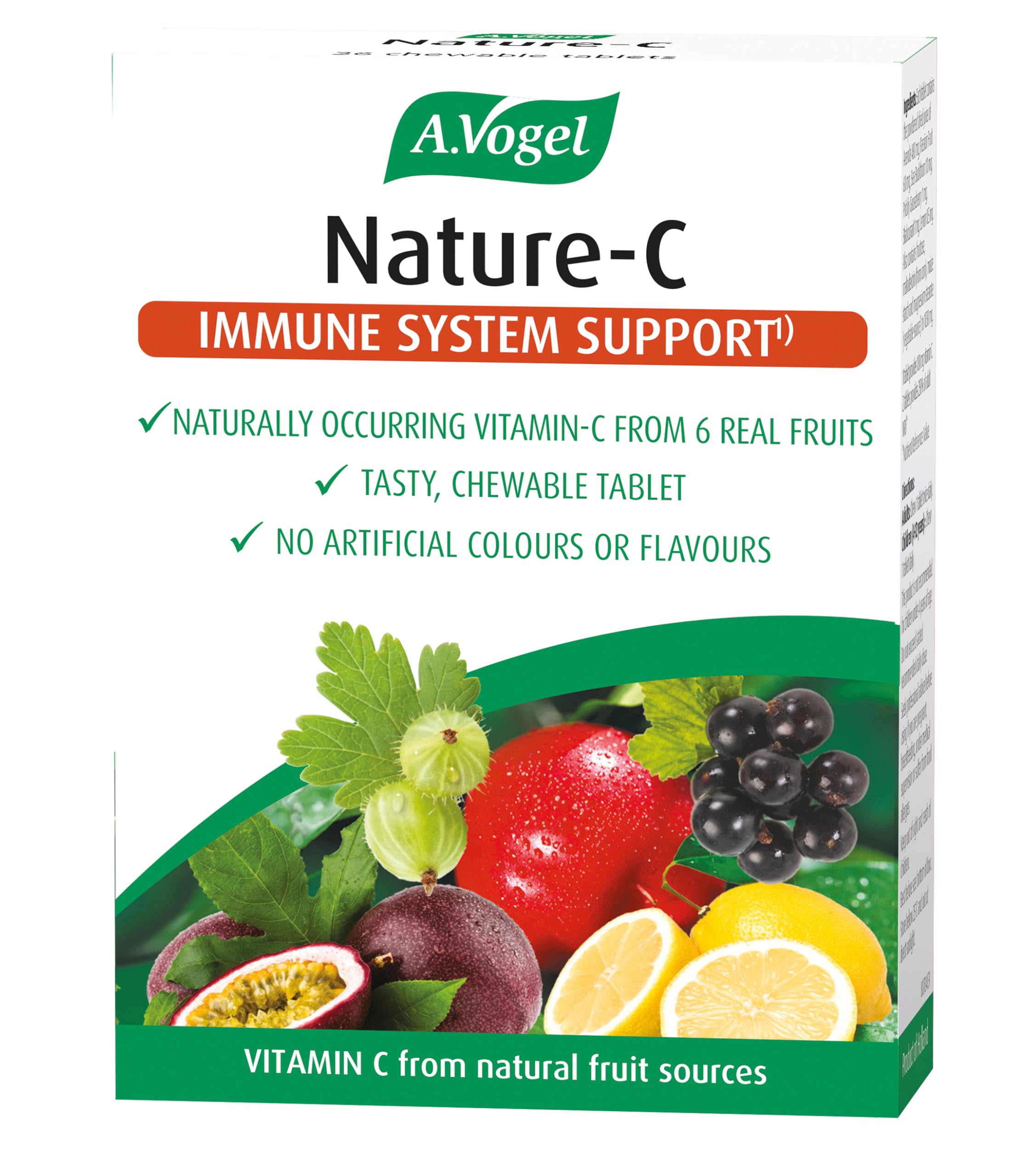 A.Vogel Nature-C | Chewable Vitamin C Tablets for Immune Support* | from Natural Fruit Sources | 36 Tablets