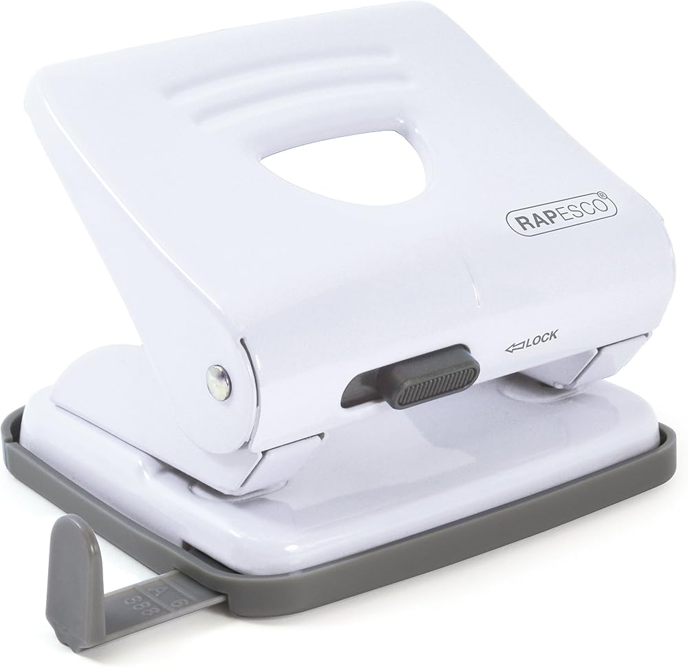 Rapesco 1399 825 2-Hole Metal Punch 25 Sheet 80gsm White