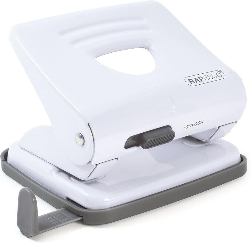 Rapesco 1399 825 2-Hole Metal Punch 25 Sheet 80gsm White
