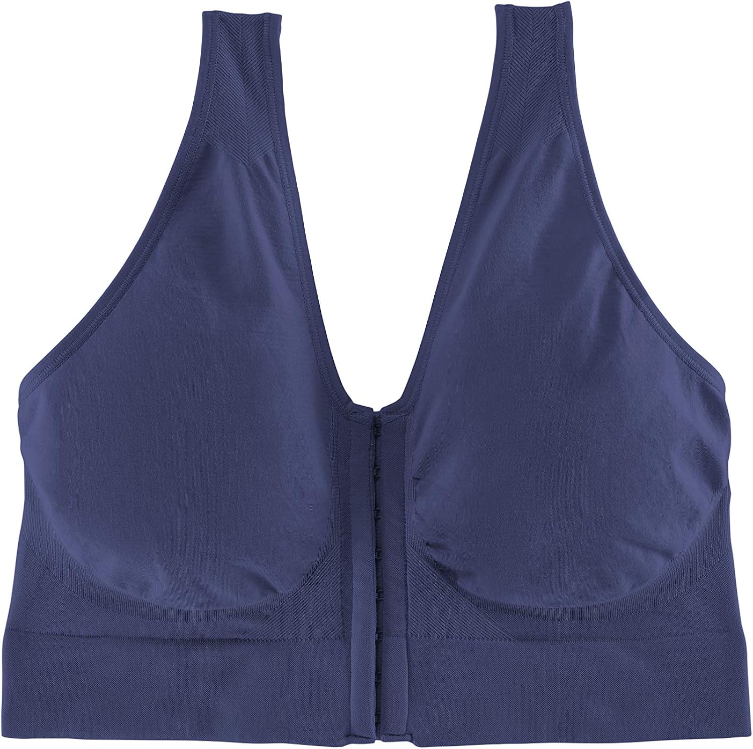 JUST MY SIZE Women's Pure Comfort Front Close Wirefree Bra MJ1274 at  Women’s Clothing store