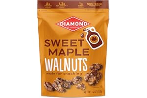 Diamond of California Sweet Maple Walnut Snack Nuts, 4 oz. (4 Pack)