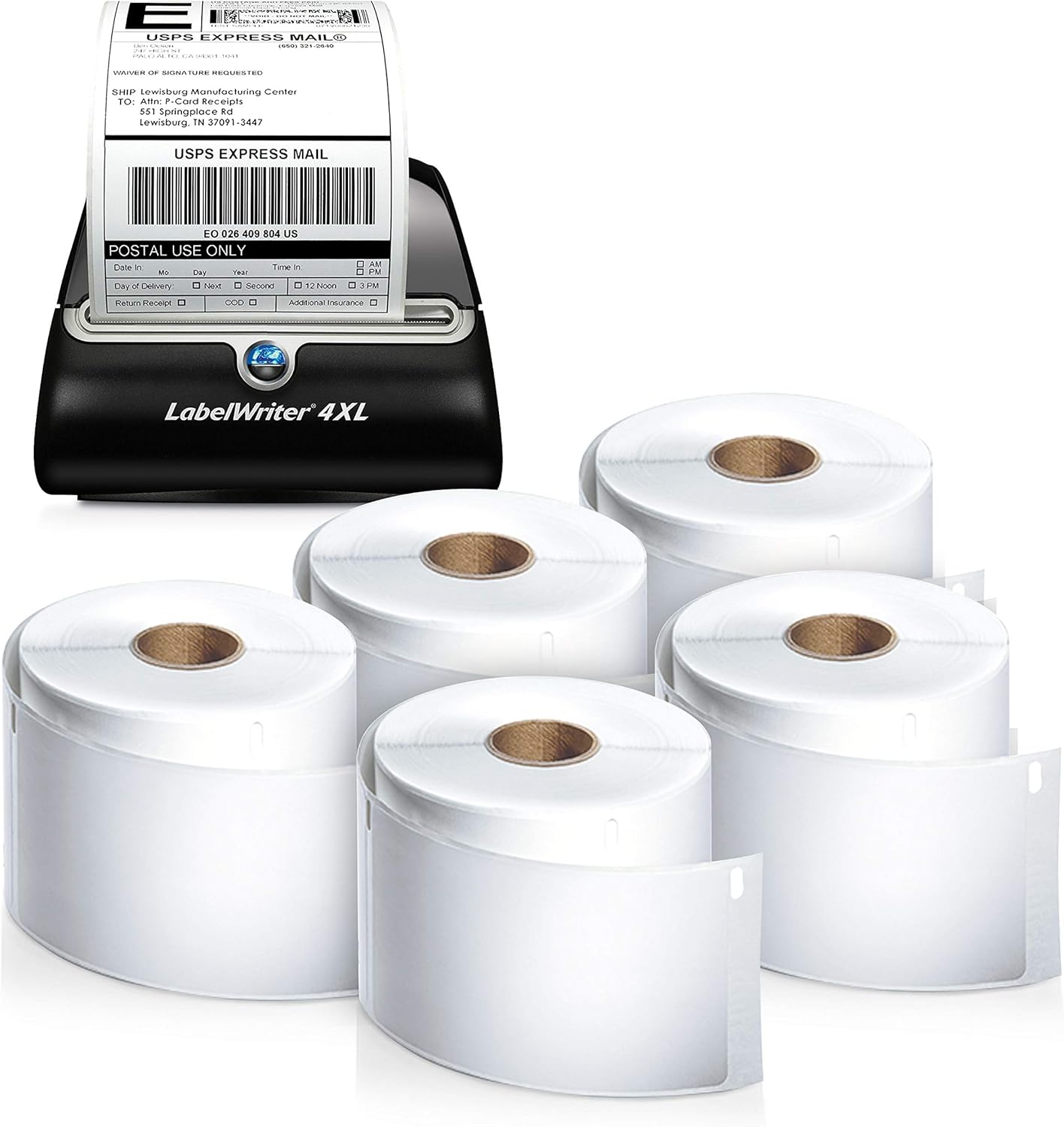 DYMO LabelWriter 4XL Thermal Label Printer (1755120) plus 5 bonus rolls : Office Products