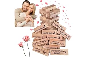 kjsdsss Lust Tower - Game for Adults,48Pcs Super Naughty Block Tower Game,Couples Games for Adults,Valentine Tumbling Tower Stacking Blocks Game,Stacking Wooden Block Game for Grown Ups (1 Set)