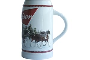 Budweiser 468809 Boelter Brands 2016 Holiday Stein, 31-Ounce, 31 oz, White