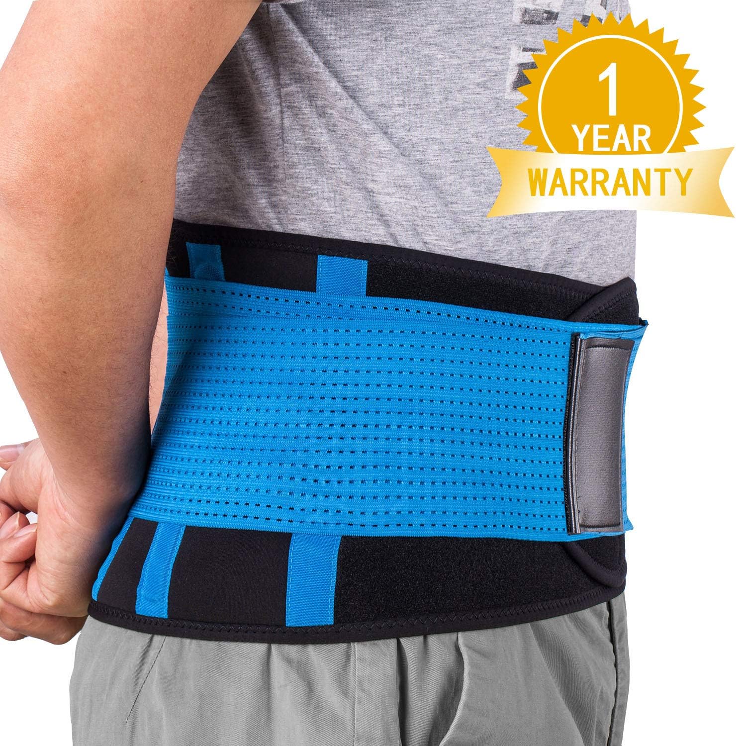 Back/Lumbar Support Belt Adjustable Acdyion Pain Relief Double