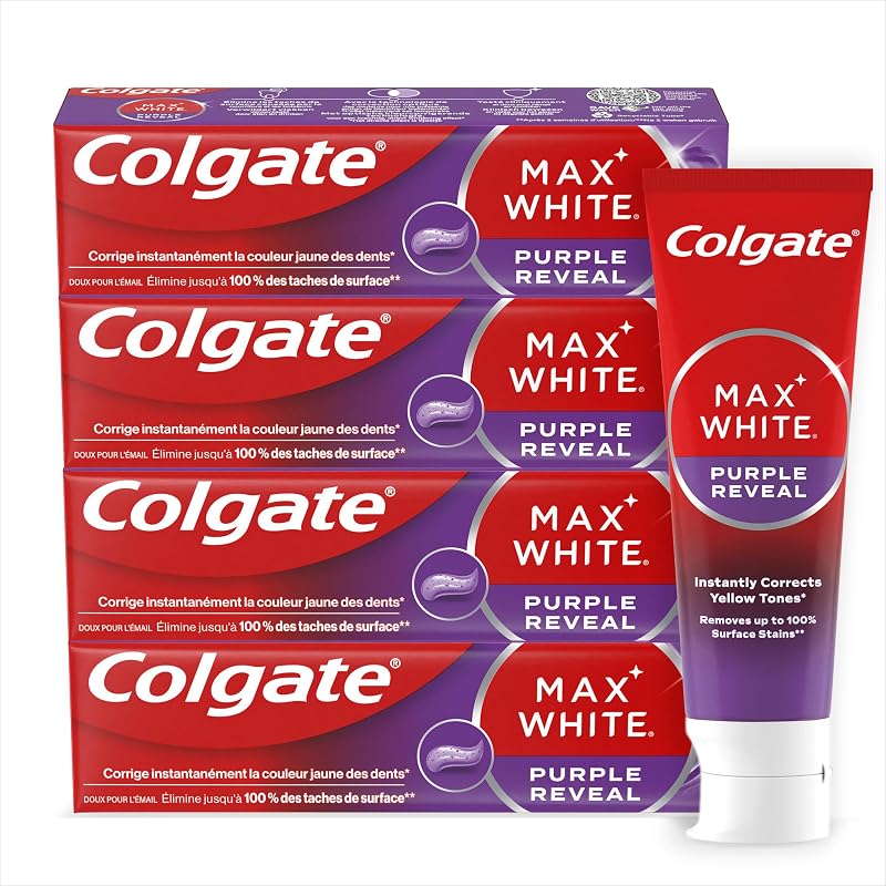 Dentifrice Blanchissant Max White Purple Reveal, Lot de 4 x 75 ml
