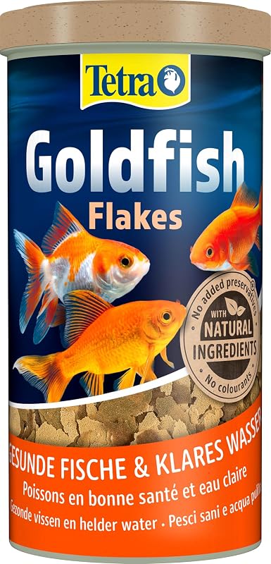 Goldfish Flakes - Flocken-Fischfutter für alle Goldfische und andere Kaltwasserfische, 1 L Dose