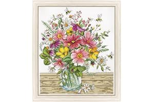 Design Works Crafts Inc. Mason Jar Floral Counted Cross Stitch Kit