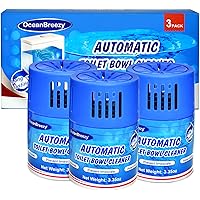 OceanBreezy Toilet Bowl Cleaners 3 Bottles | Automatic Long-Lasting Blue Toilet Cleaner Tablets, Septic Safe Toilet Bowl Tabl