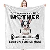 HIWX Boston Terrier Dog Blanket, Boston Terrier Gifts for Women, Dog Mom Gifts Blanket, Dogs Owner Gift, Dogs Blankets, 50x60 Inches