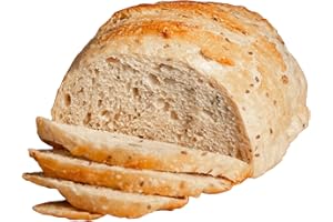 ABIGAIL’S OVEN Fresh Sourdough Bread – San Francisco Bakery Style Dutch Oven Country Seed Loaf – Hand-made – Natural – 1 Sliced Artisan Round 34 oz