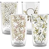 Tervis Kelly Ventura Christmas Golden Holiday Collection Made in USA Double Walled Insulated Tumbler Travel Cup Keeps Drinks Cold & Hot, 16oz - 4pk, Assorted
