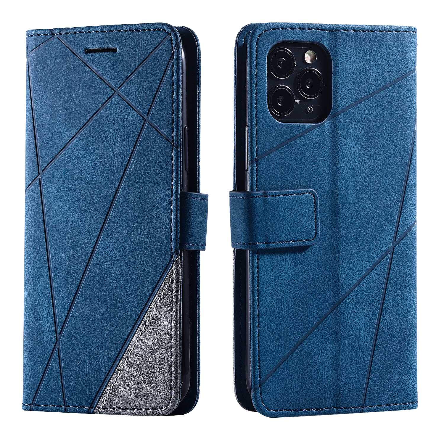 SONWO Case for iPhone 11 Pro Case, Premium Leather Flip Wallet Case Magnetic Closure Card Slots Kickstand Phone Case for iPhone 11 Pro, Blue