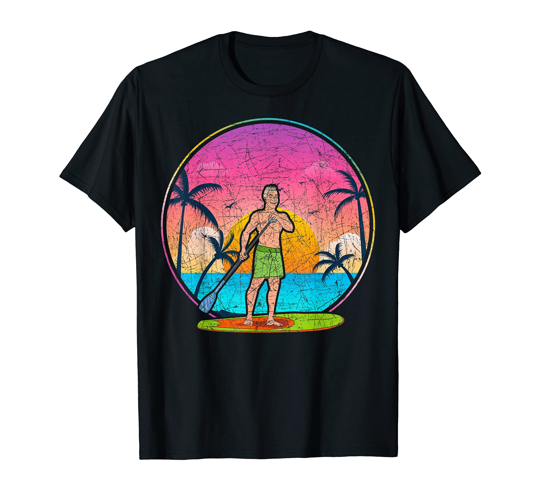 Sunset Stand Up Paddleboarding Paddleboarder Outdoor SUP T-Shirt