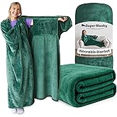 Super Blanky Wearable Blankets for Women, Adult Wearable Blanket Men, Valentine's Day Gifts for Her, Wife Birthday Gift Ideas