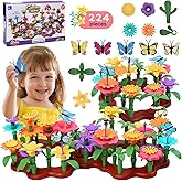 224 Pcs Flower Garden Building Toys for Girls Boy 3 4 5 6 7 Year Old, Prefect Gifts, Upgrade DIY Stacking Toys, Art Arrangeme