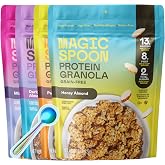 Magic Spoon High Protein Granola Variety 4 Pack - Low Sugar | Low carb sugar free protein snacks &amp; breakfast food, grain &amp; gluten free, keto friendly.