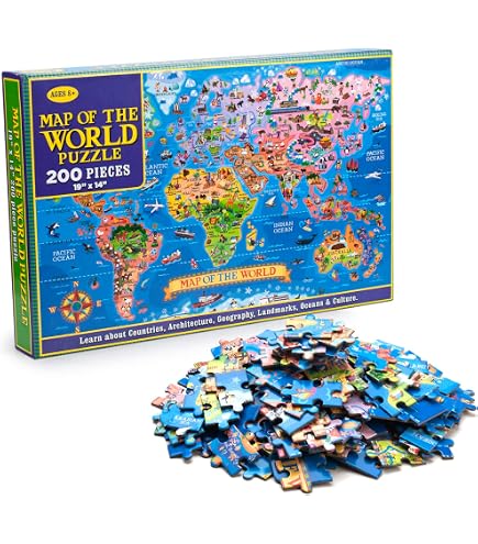 Puzzle Eurographics Carte Du Monde - 1000 Pièces - 68 X 48 Cm - Modèle 6000