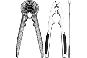 Anwenk Nutcracker Pecan Walnut Nut Crackers Bundle Heavy Duty Shell Seafood Cracker Tool with Non-Slip Handle