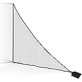 1/2PCS Golf Side Net Attachment for Golf Hitting Nets with Sandbag, 7 * 7FT/7 * 10FT Golf Barrier Side Net,Golf Practice Hitting Net Barrier Net for Golf, Baseball, Hockey, Soccer (Black/Red
