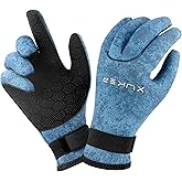 XUKER Neoprene Gloves Men Women, 3mm Camouflage Patterned Winter Wetsuit Gloves Keep Warm for Scuba Diving Surfing Swimming Fishing Water Sports