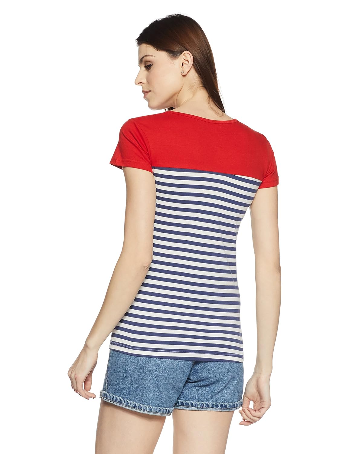 cloth theory women's striped regular fit t-shirt