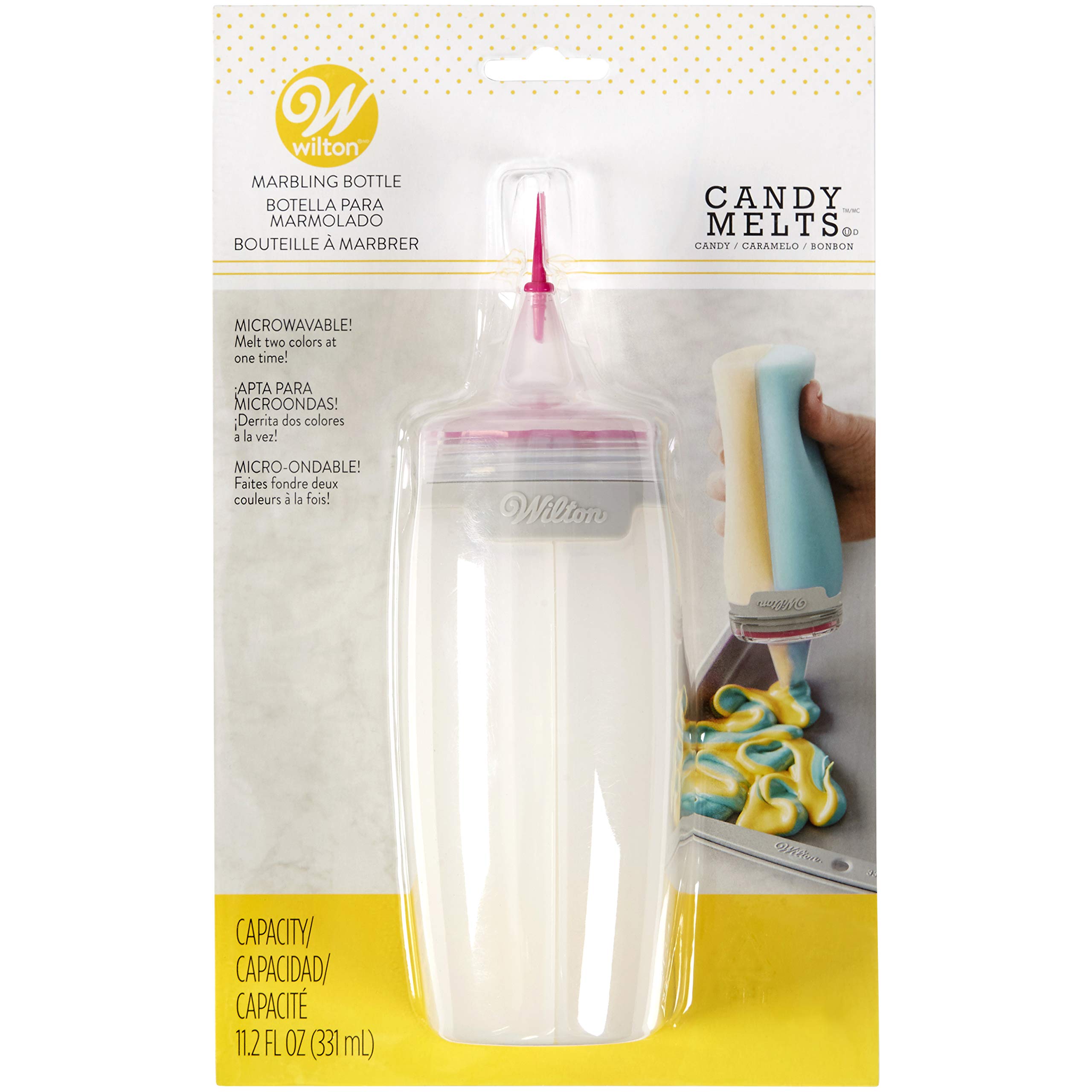 Wilton Candy Melts Marbling Bottle, Silicone, Clear