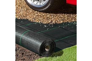 SUNIFIER Weed Barrier Landscape Fabric Heavy Duty 6ft x 300ft，Garden Fabric Weed Barrier，Black Mulch for Landscaping, Weed Blocker Fabric Garden Bed Cover Garden Supplies (WBF-6ft x 300ft)