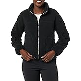 Amazon Essentials Women's Fleece Zip-Up Sherpa Jacket with Stand Neck