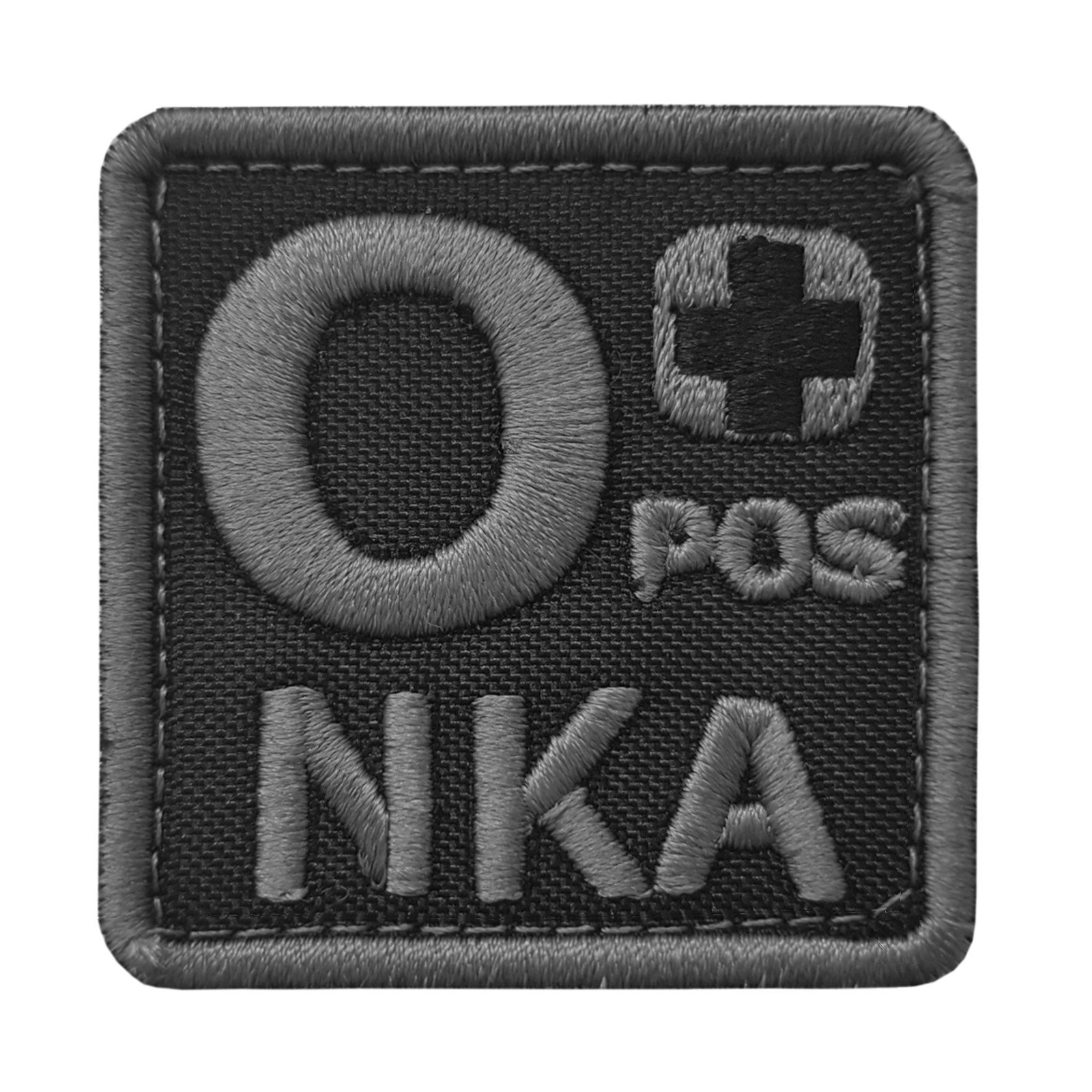 ACU O POS O+ NKA Blood Type Subdued Embroidered Touch Fastener Patch