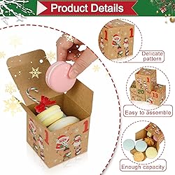 ONESING 24 Pcs DIY Christmas Advent Calendar Boxes