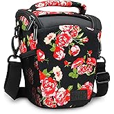 USA Gear DSLR Camera Case for Men and Women with Top Loading Accessibility, Adjustable Shoulder, Small Camera Sling Bag, Trav