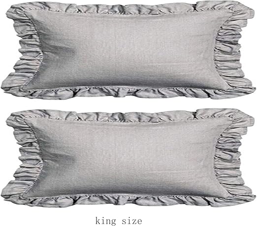 Amazon Com Meaning4 Hem Ruffle Pillow Cases Pillow Shams Covers