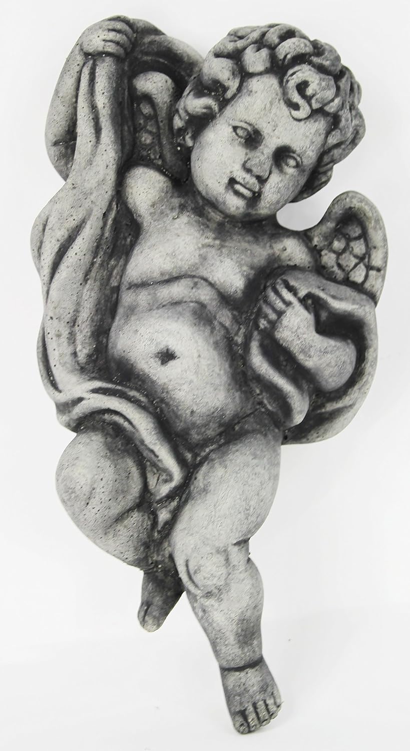 Amazon.com : Paris Cherub Concrete Wall Plaque Garden Angel Hanging