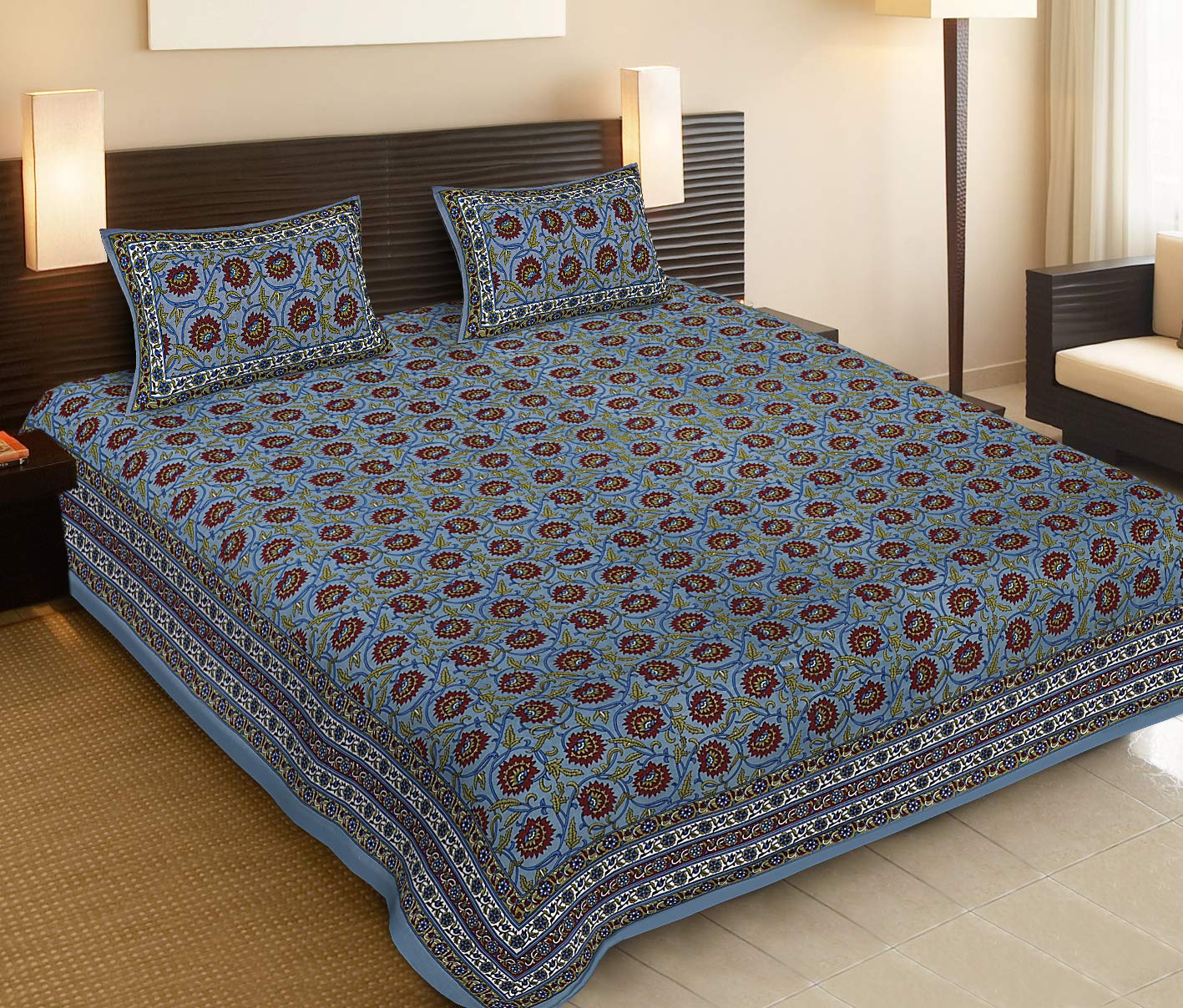 Buy Mandala Decor Jaipuri Warli Print Cotton Double Bed King Size