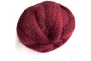 PURPLAISIR 100.1g roving Wool、Fleece, Needle Punched, Fiber Yarn, Wool Yarn Used for Needle Punched Felt