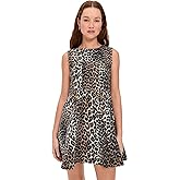 Ganni Women's Print Denim Flounce Mini Dress